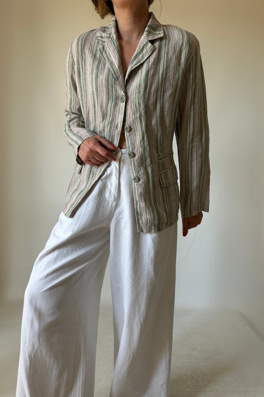 Blazer camicia in lino leggerissimo