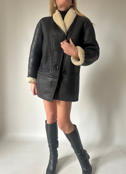 Dreamy black petite Shearling