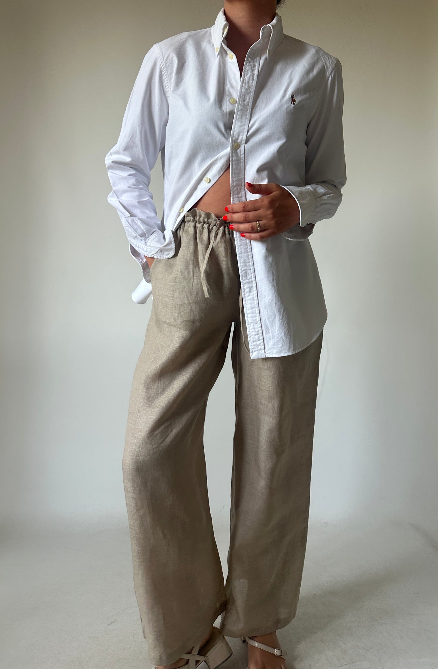 RALPH LAUREN white petite shirt