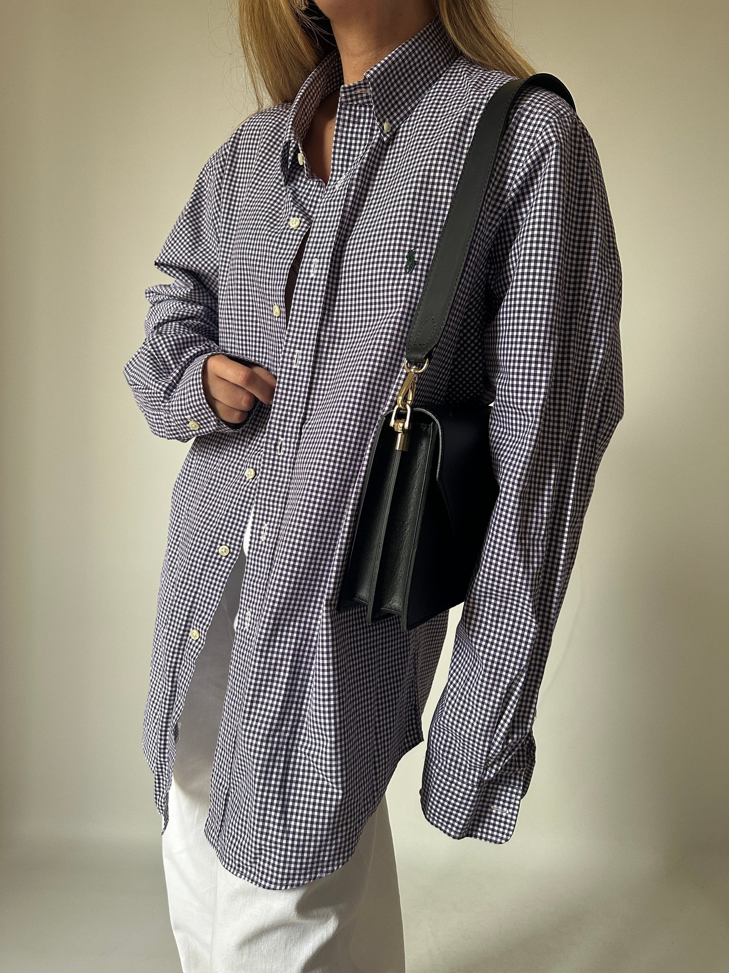 RALPH LAUREN purple oversize shirt