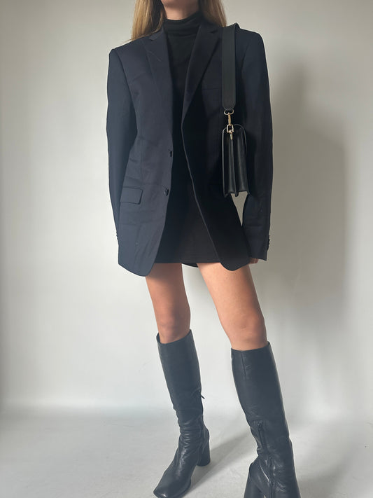 Wool navy oversize blazer