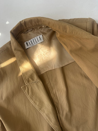 MARELLA camel cotton slim blazer