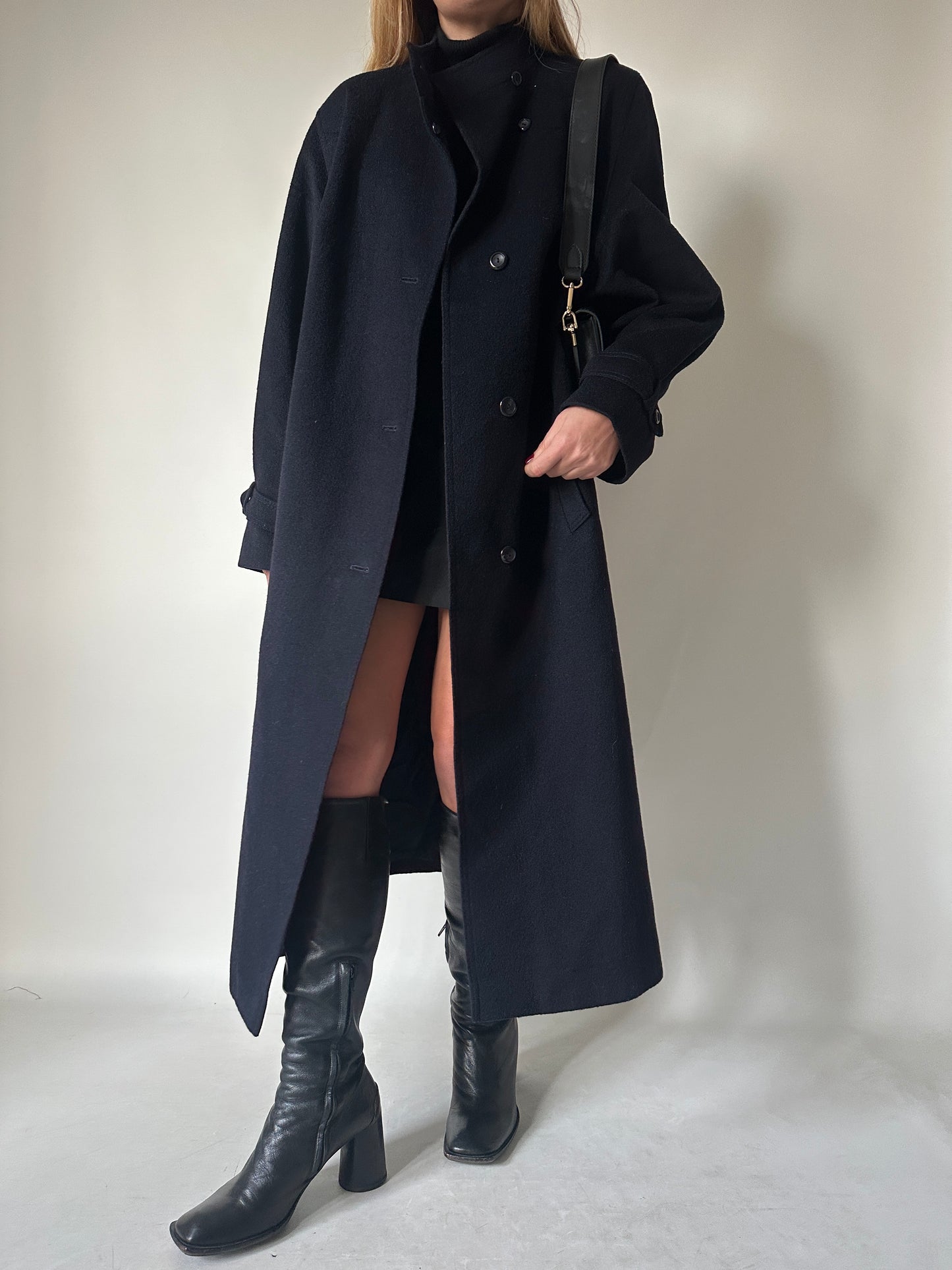 Navy extra long Loden