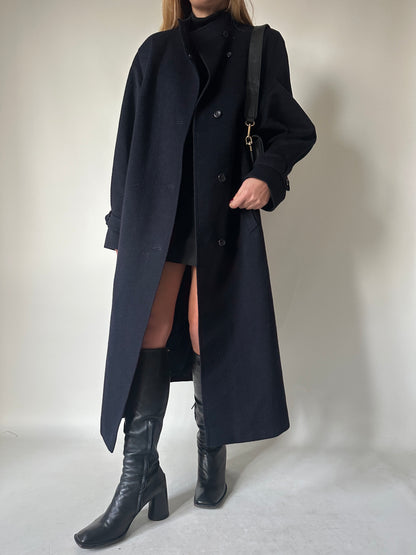 Navy extra long Loden