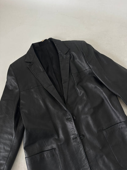 Nappa leather slim blazer