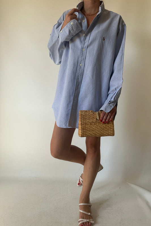 RALPH LAUREN oversize blue shirt