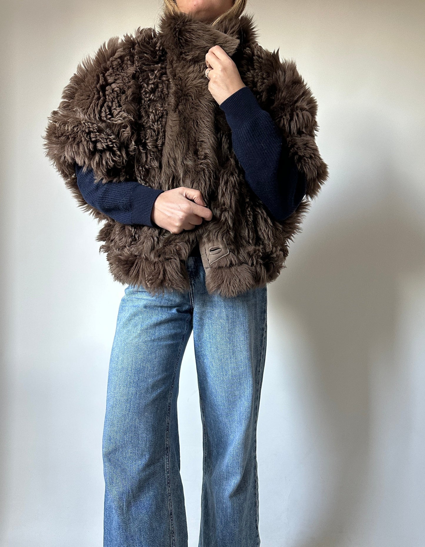 Gilet Shearling reversibile brown