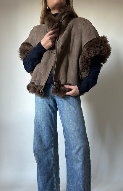 Gilet Shearling reversibile brown