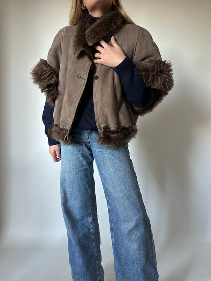 Gilet Shearling reversibile brown