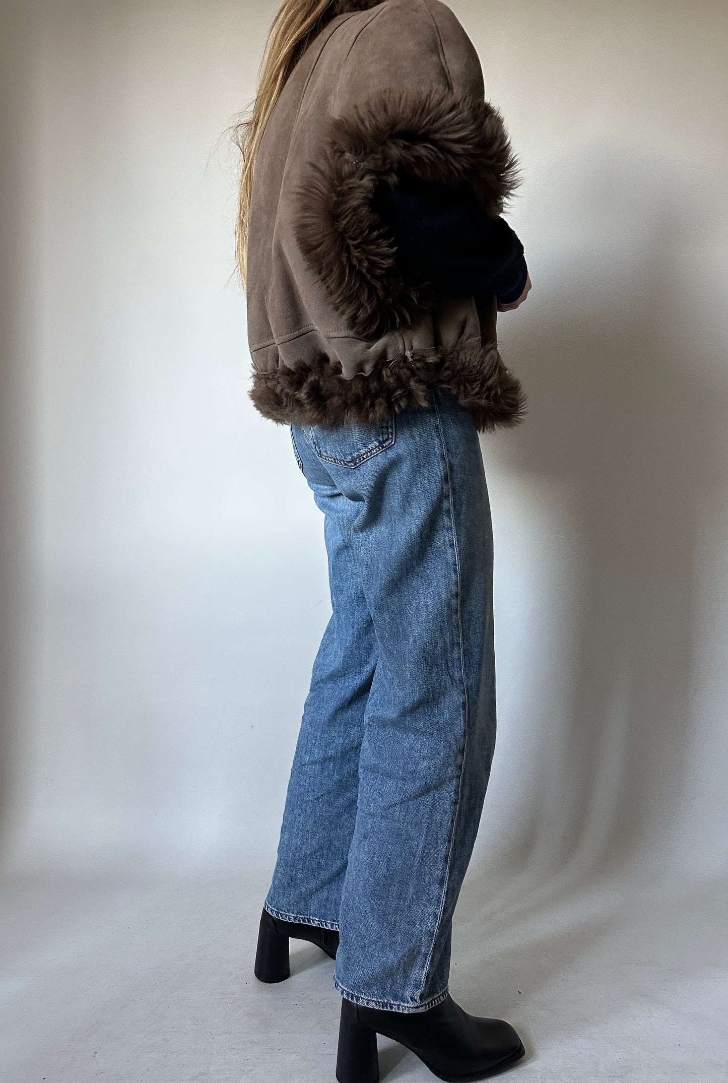 Gilet Shearling reversibile brown