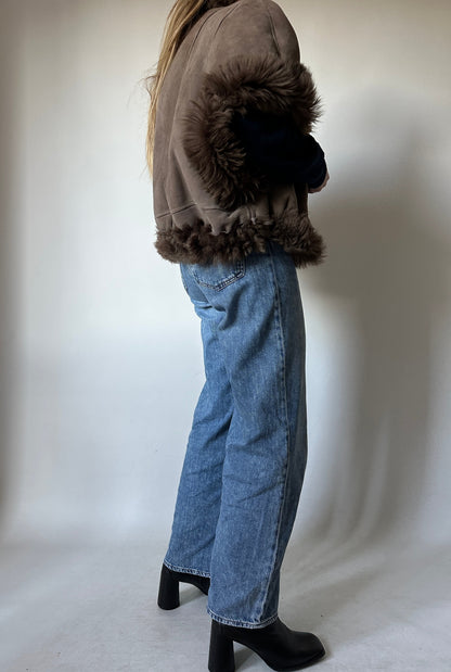 Gilet Shearling reversibile brown