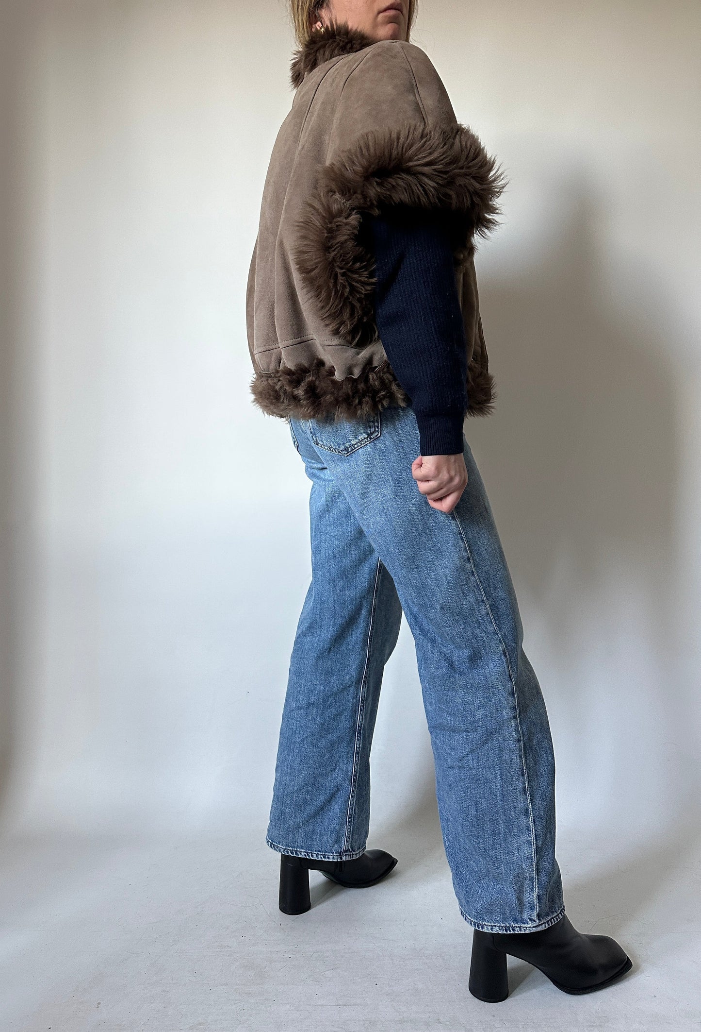 Gilet Shearling reversibile brown