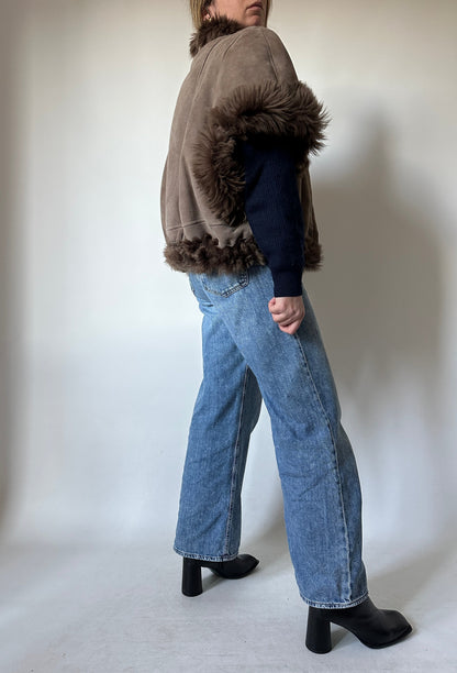 Gilet Shearling reversibile brown