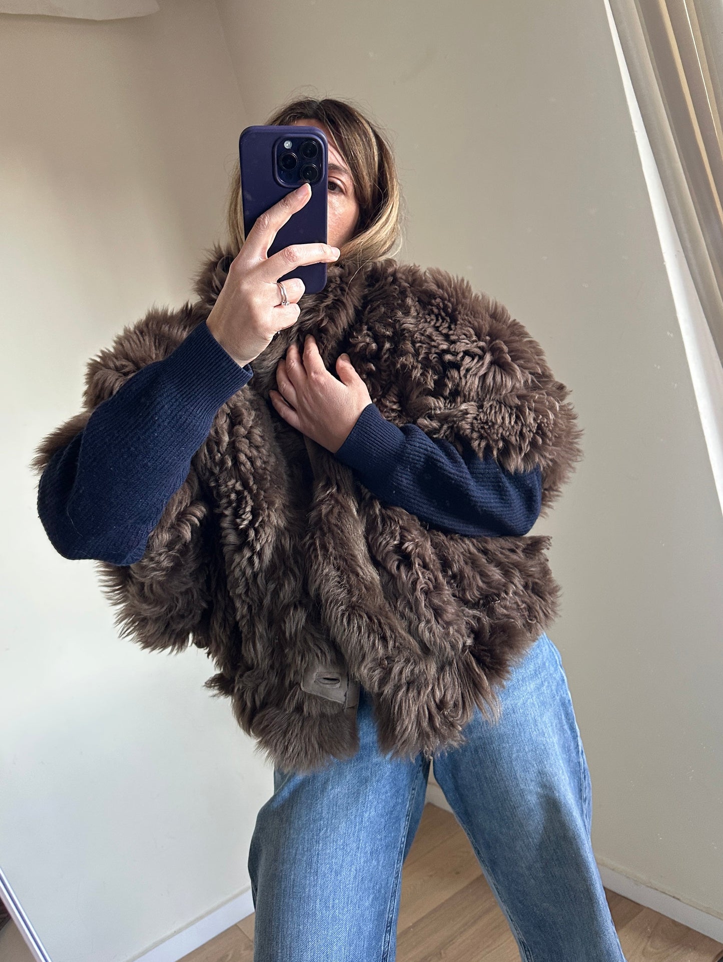 Gilet Shearling reversibile brown