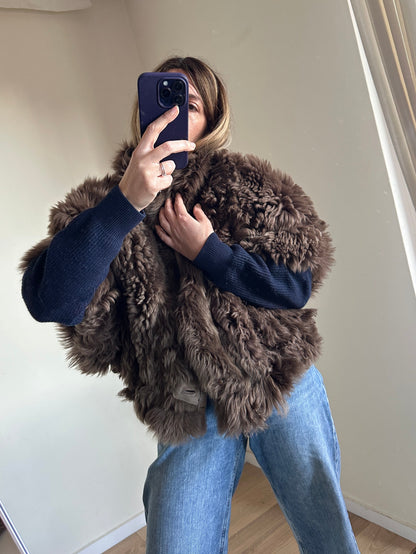 Gilet Shearling reversibile brown