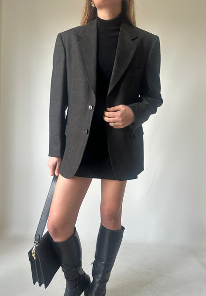 Minimal brown slim blazer