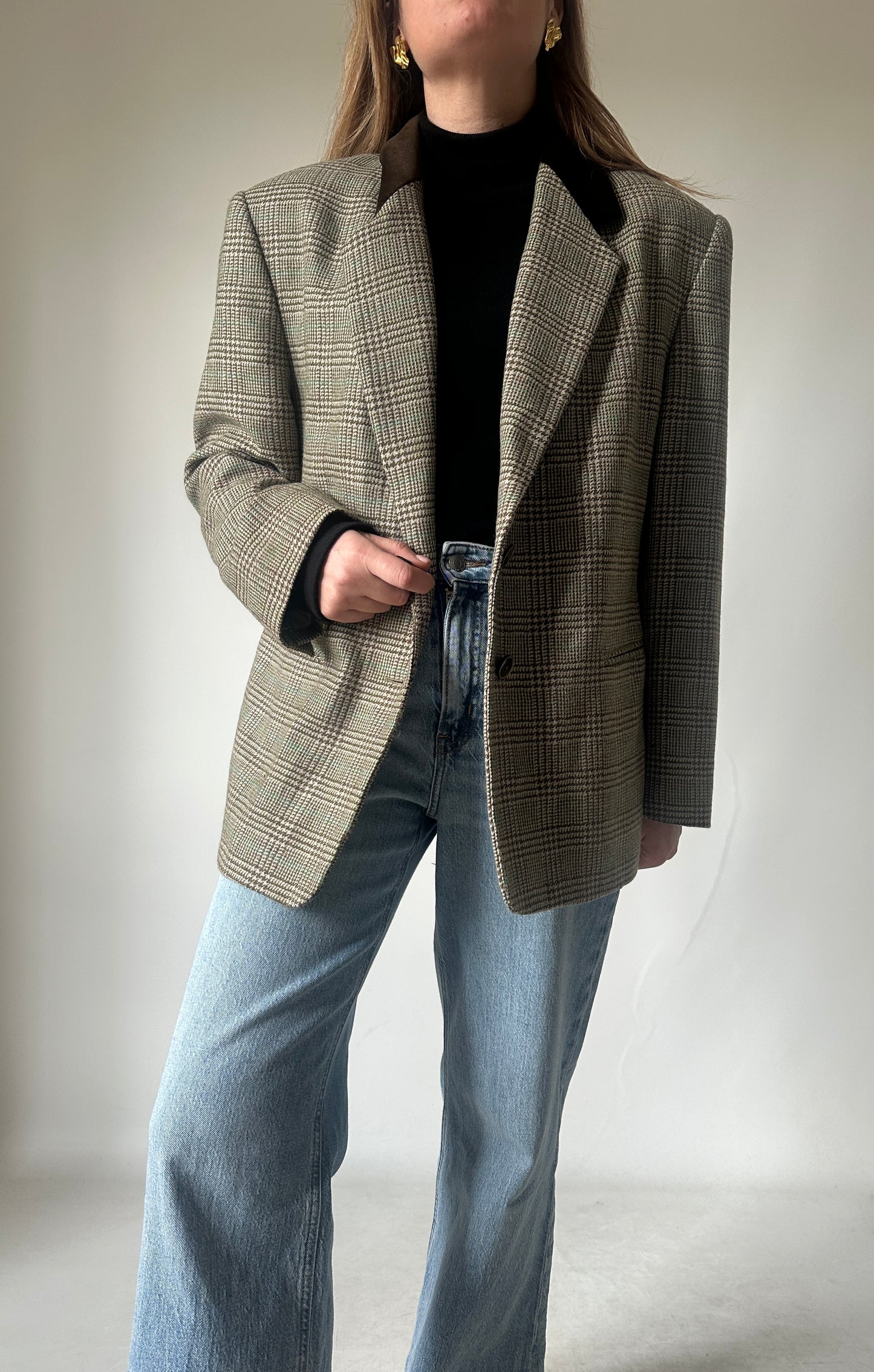 Prince of wales brown blazer