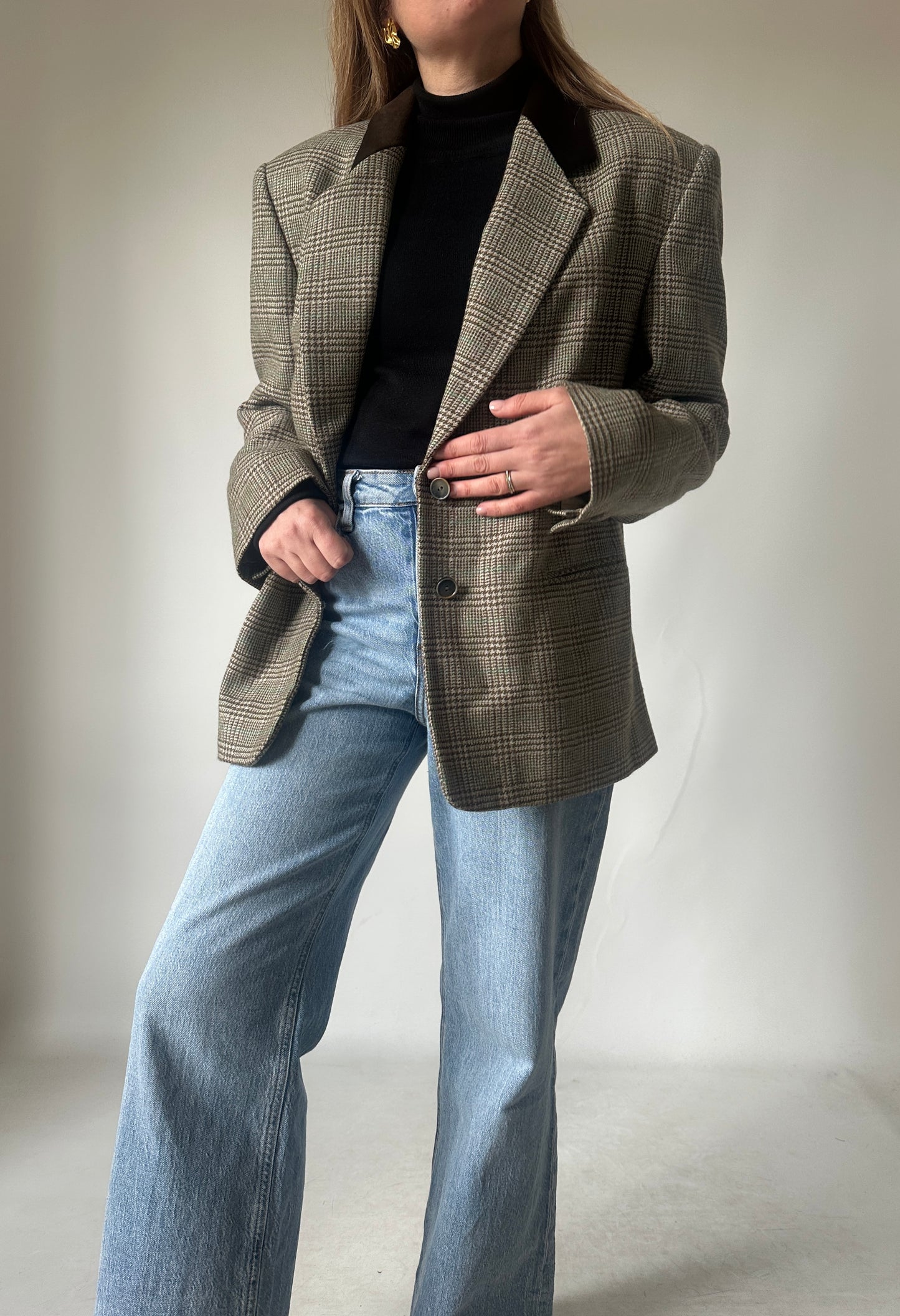 Prince of wales brown blazer
