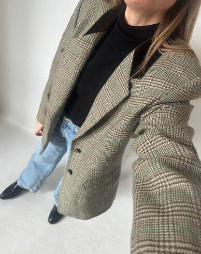 Prince of wales brown blazer