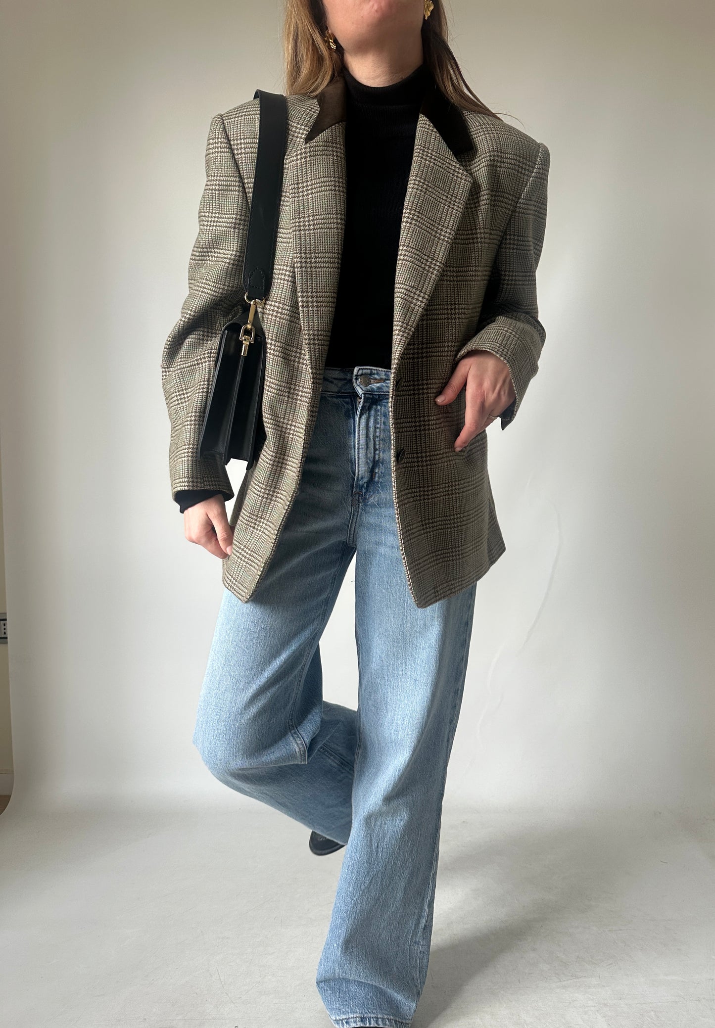 Prince of wales brown blazer