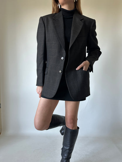 Minimal brown slim blazer