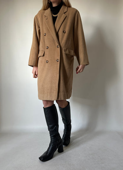 MaxMara pure wool camel petite coat