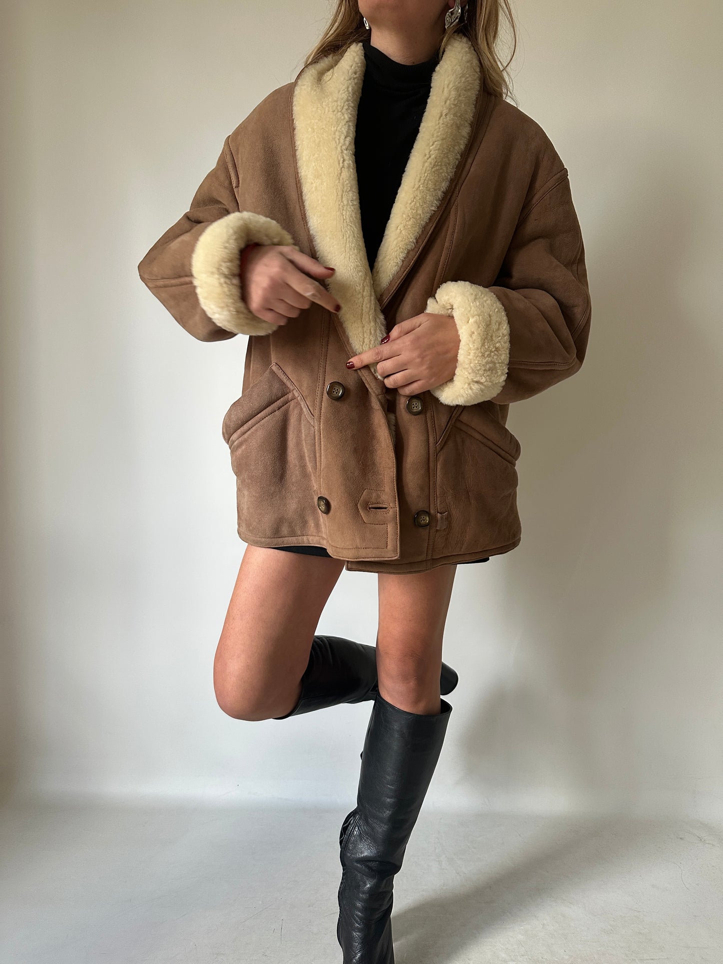 Camel petite Shearling