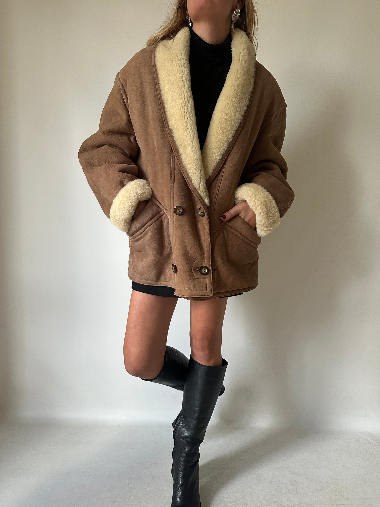 Camel petite Shearling