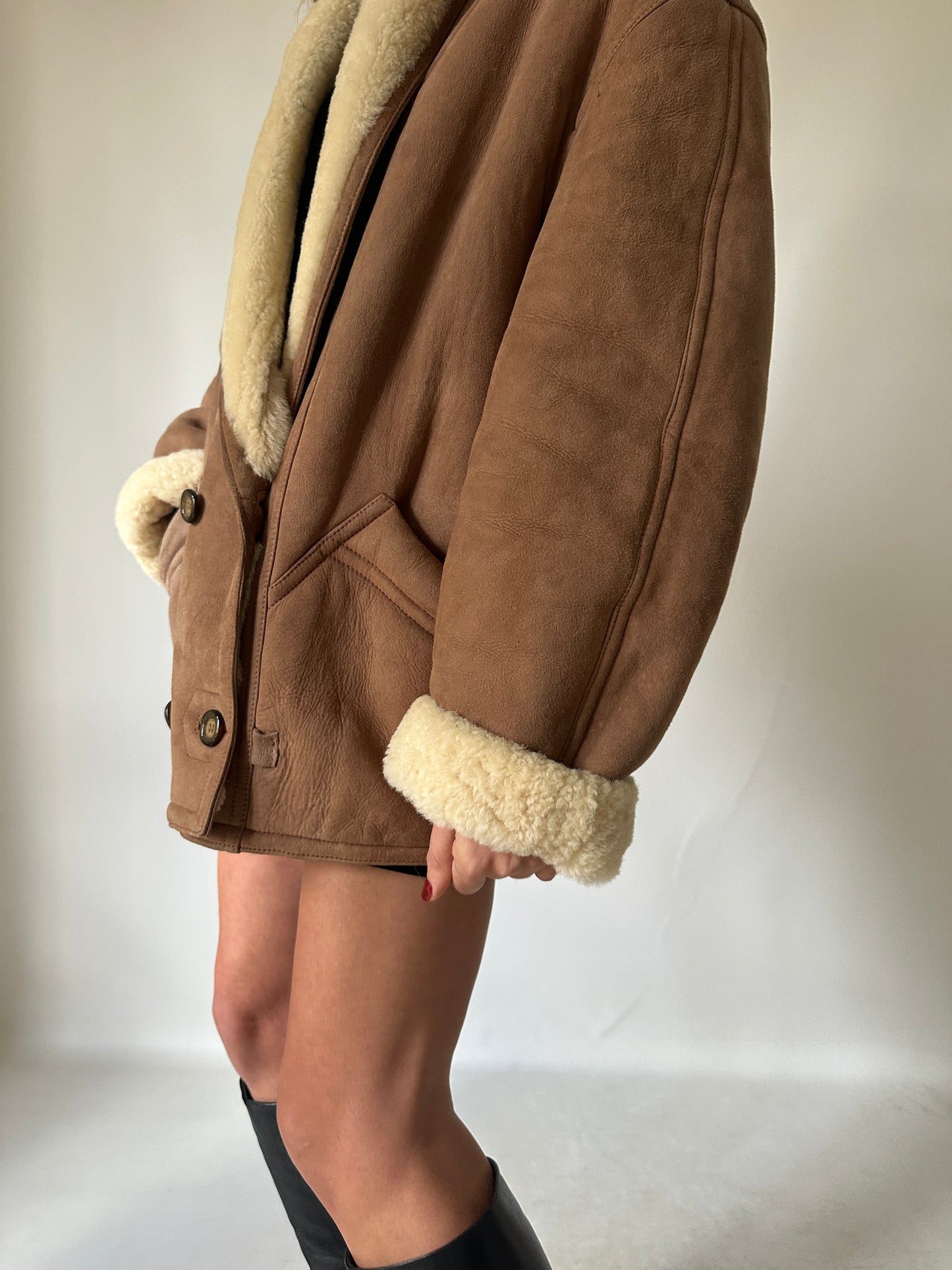 Camel petite Shearling