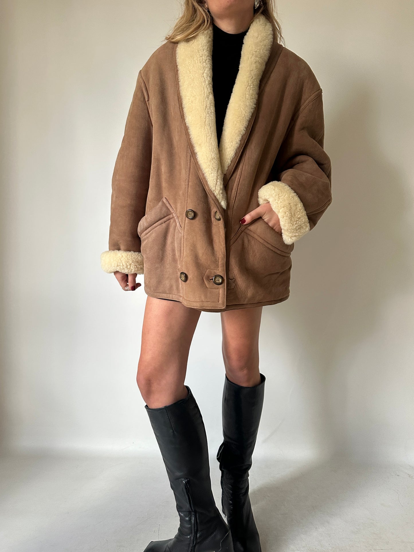 Camel petite Shearling