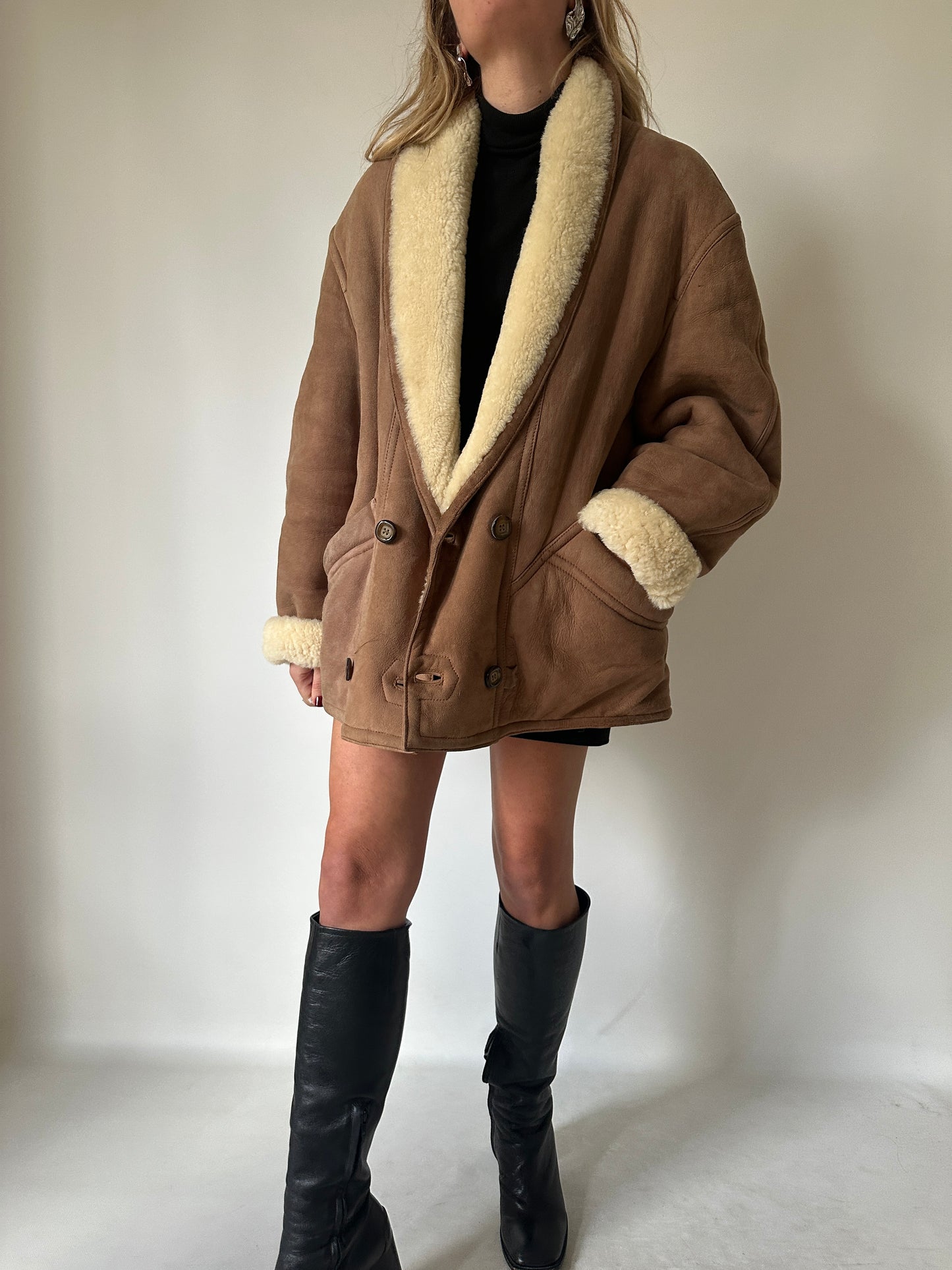 Camel petite Shearling