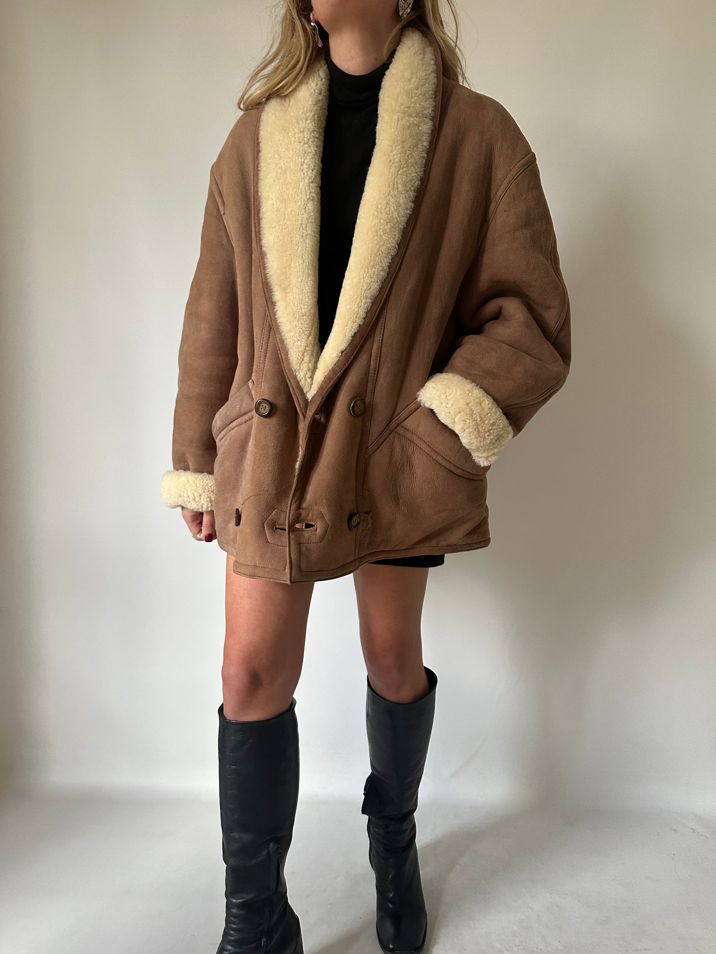 Camel petite Shearling