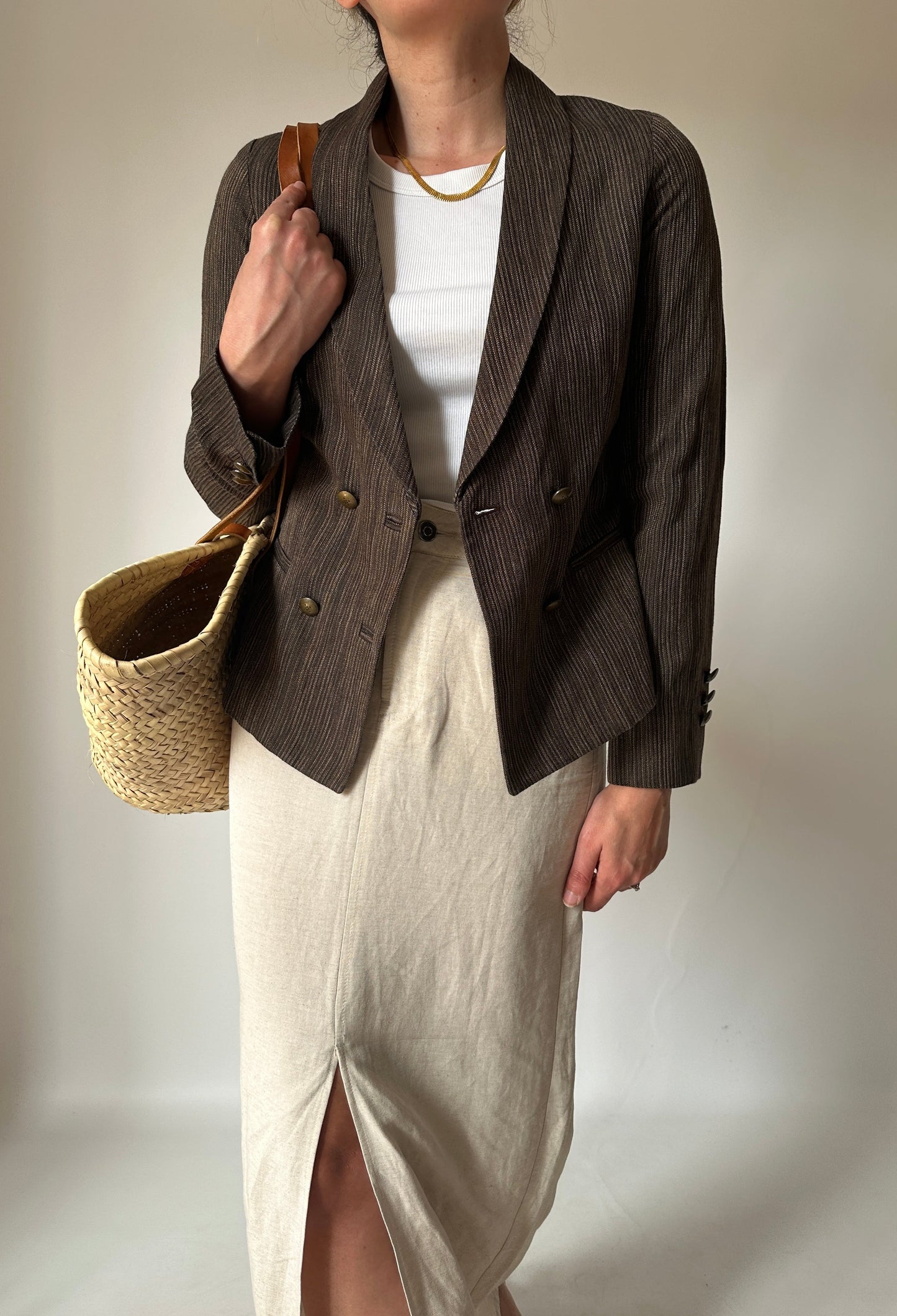 Massimo Dutti linen blend blazer