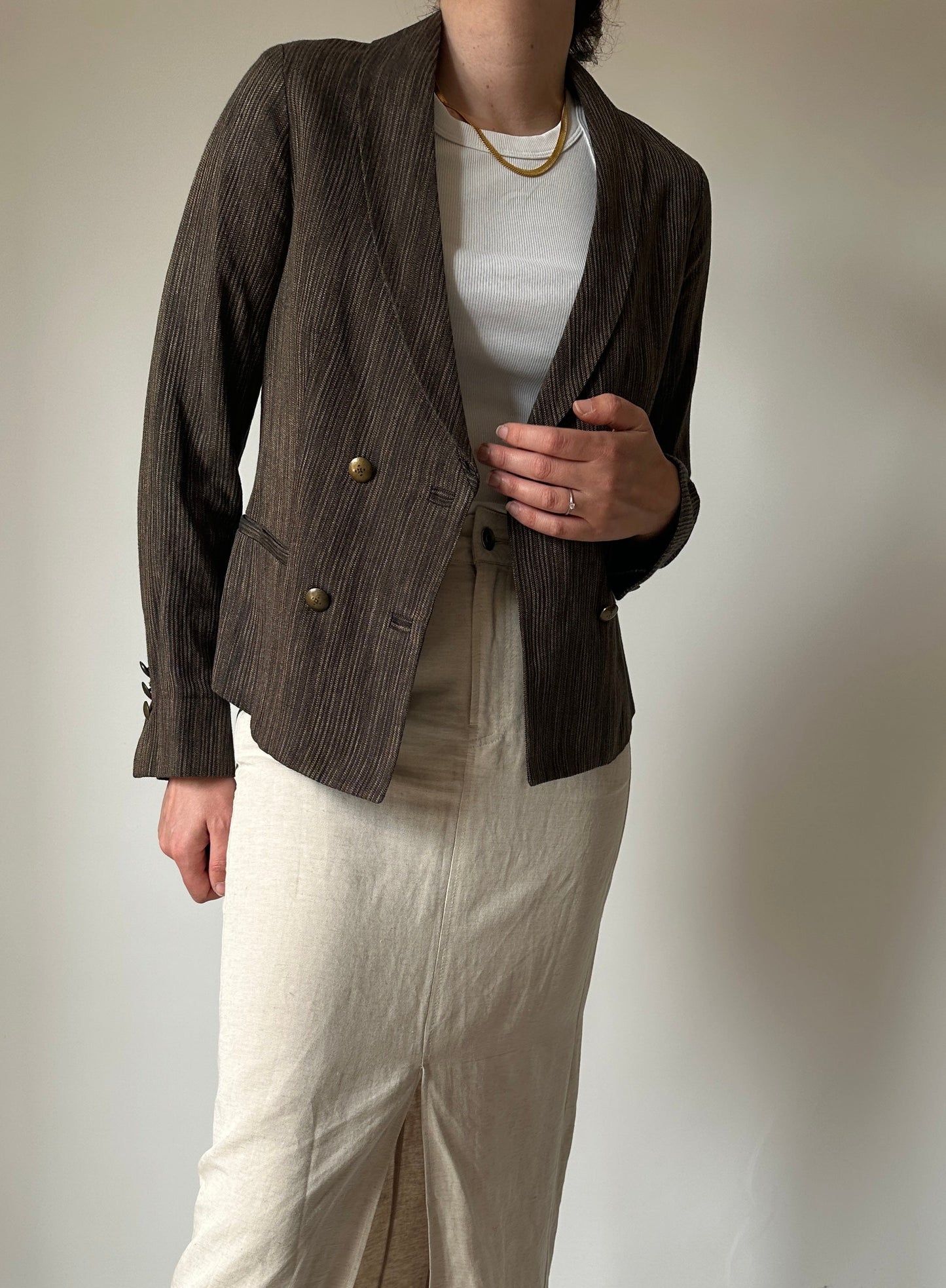 Massimo Dutti linen blend blazer