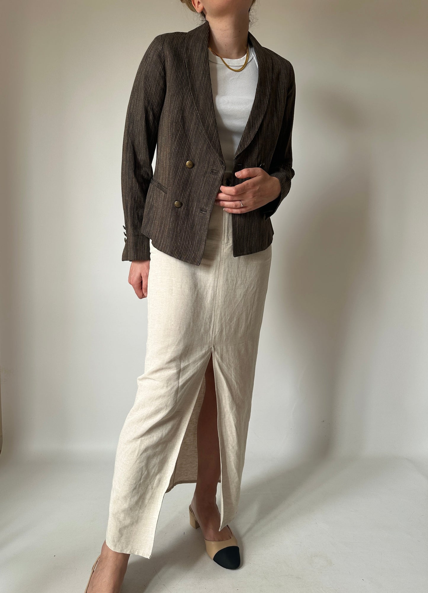 Massimo Dutti linen blend blazer