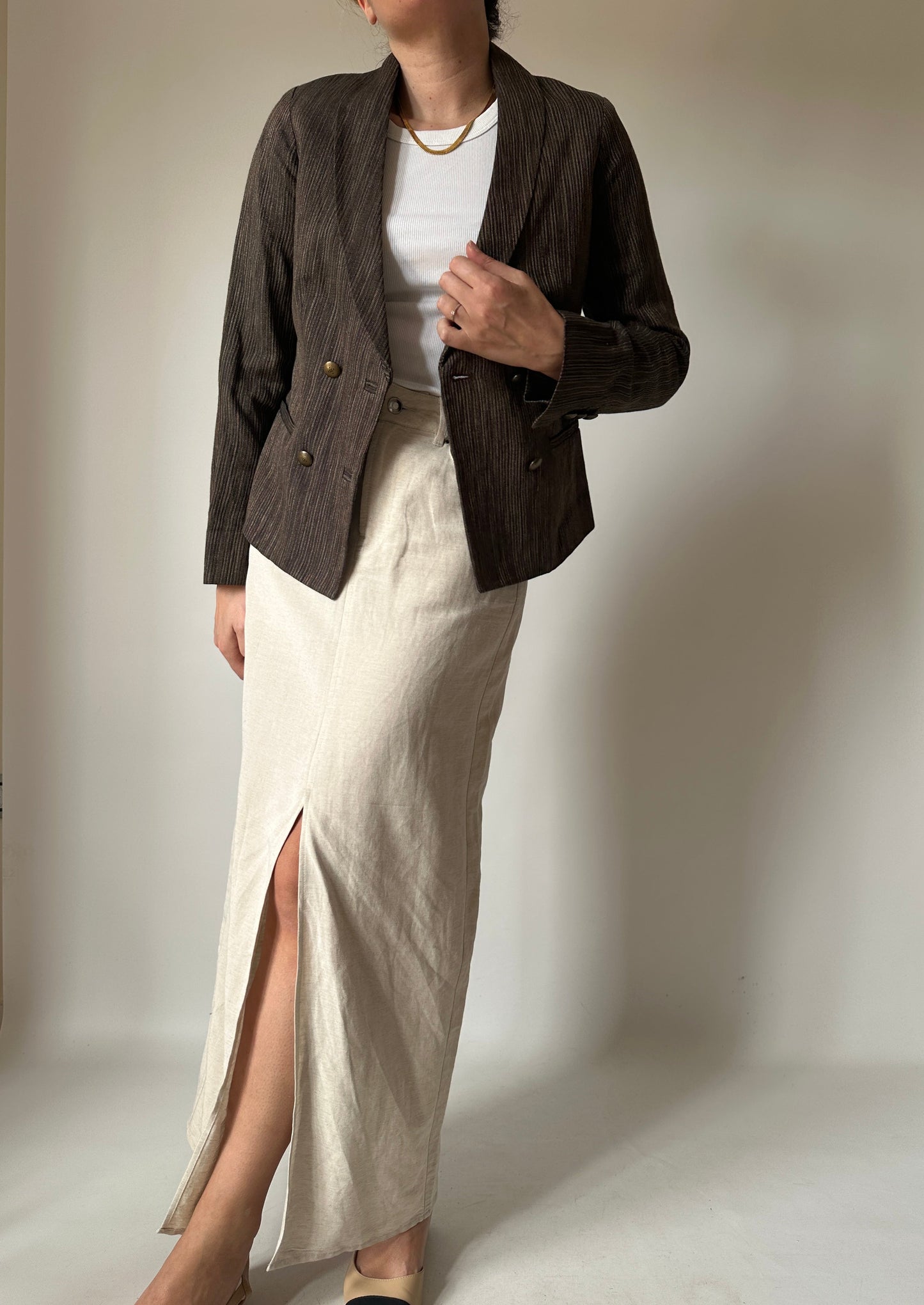 Massimo Dutti linen blend blazer