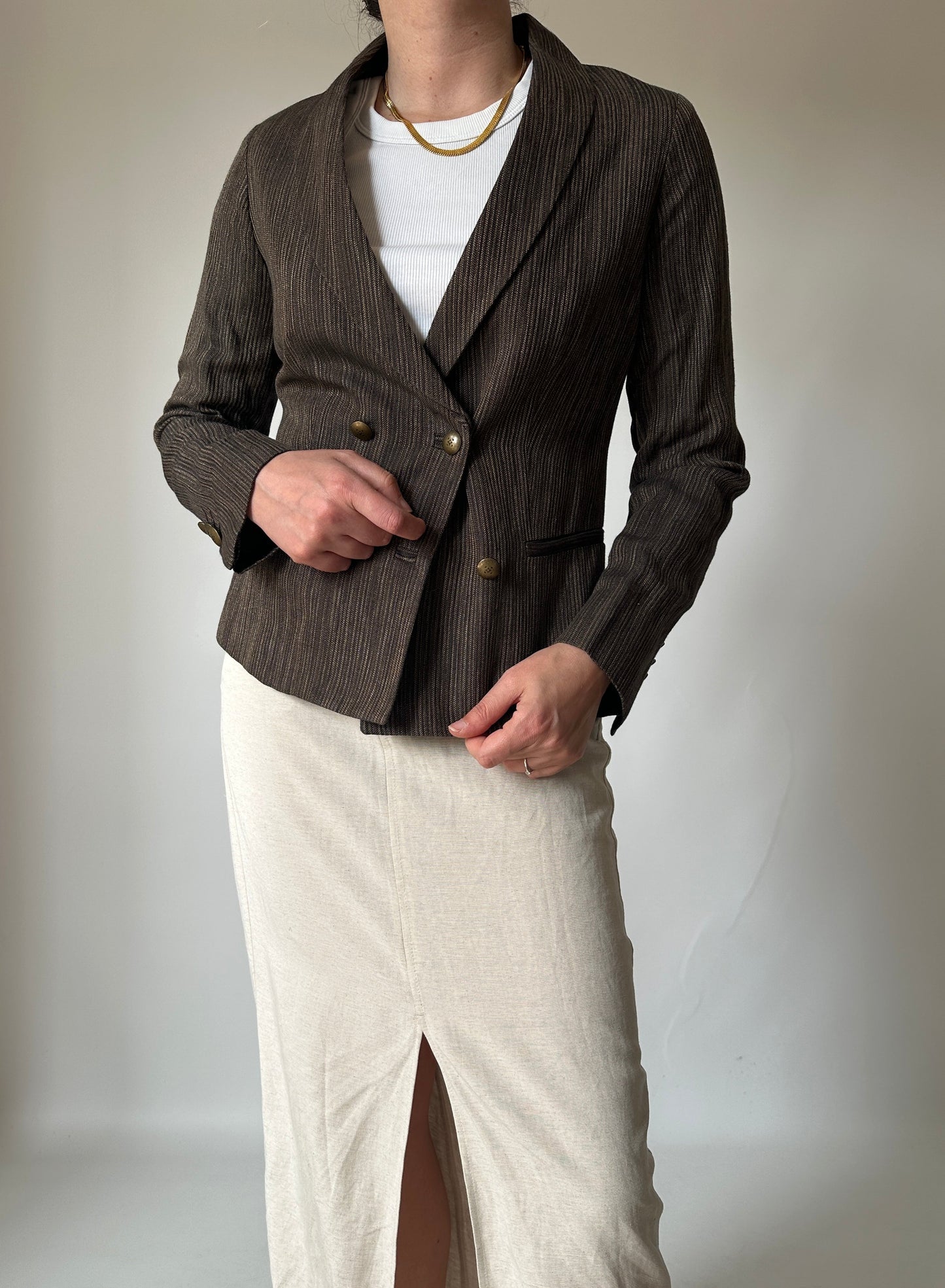 Massimo Dutti linen blend blazer