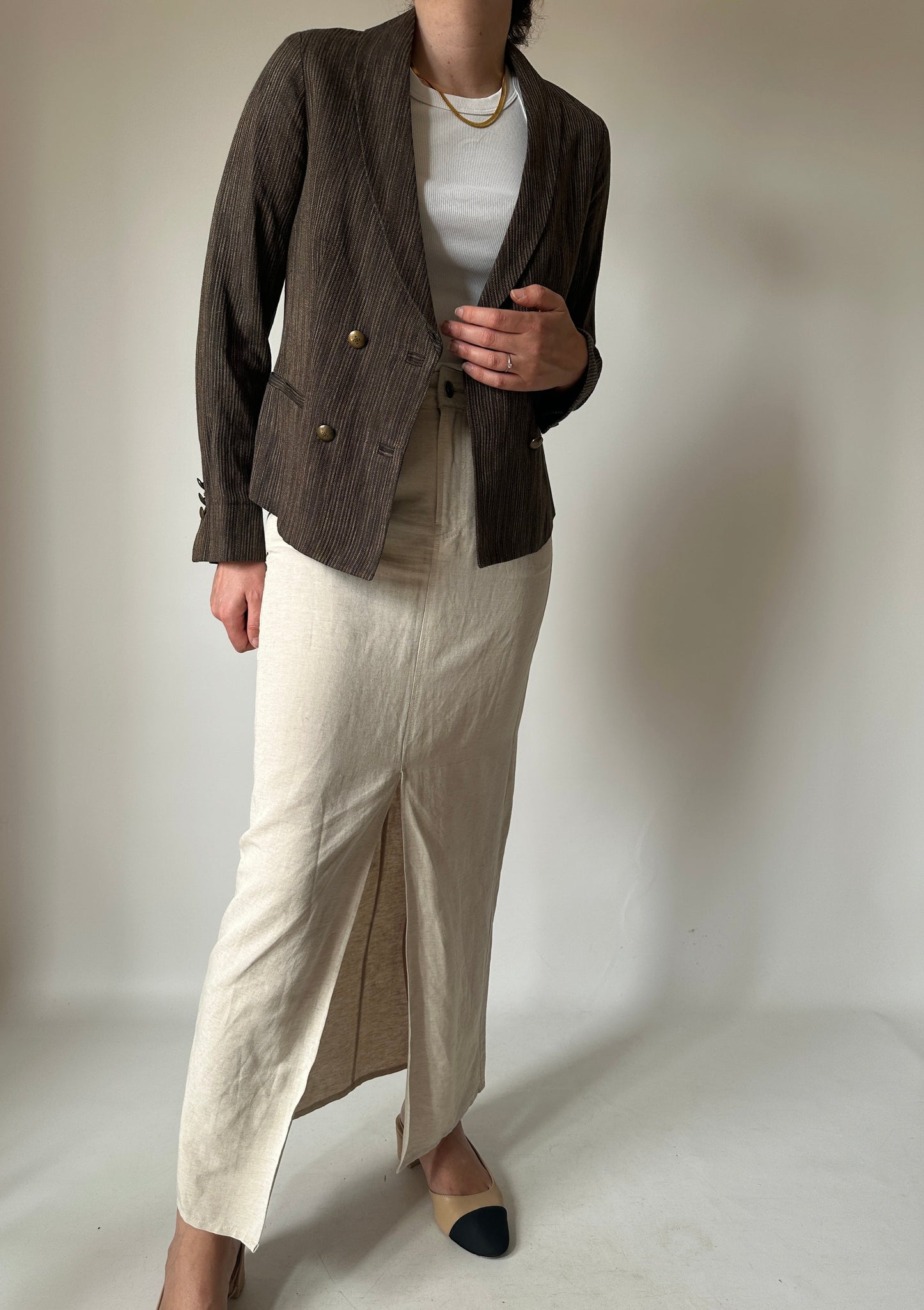 Massimo Dutti linen blend blazer