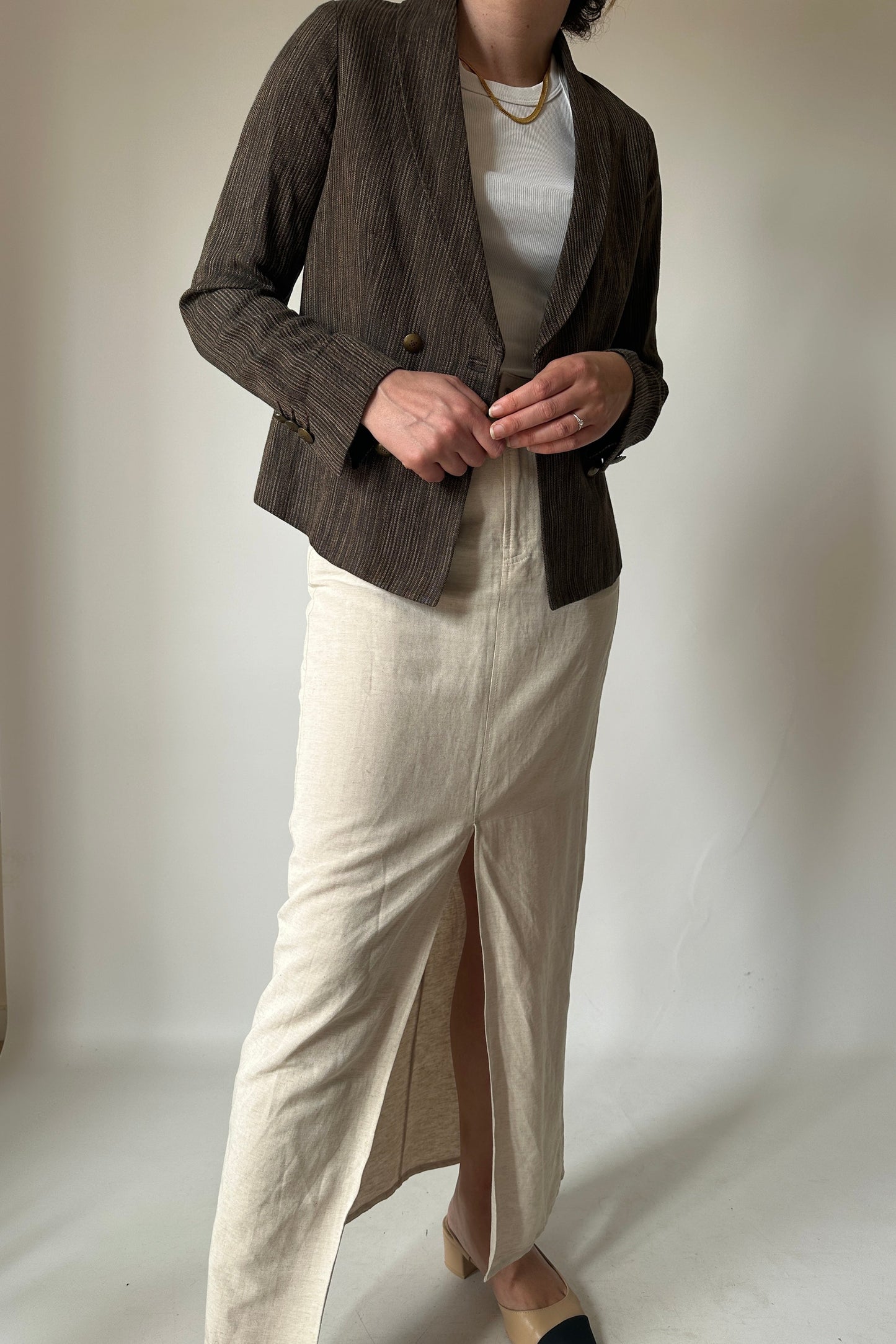 Massimo Dutti linen blend blazer